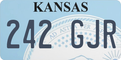 KS license plate 242GJR