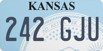 KS license plate 242GJU