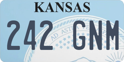 KS license plate 242GNM