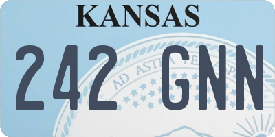 KS license plate 242GNN
