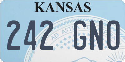 KS license plate 242GNO