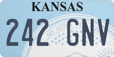 KS license plate 242GNV