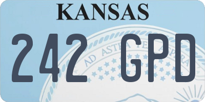 KS license plate 242GPD