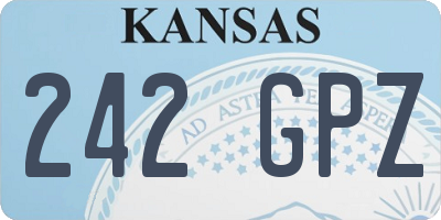 KS license plate 242GPZ