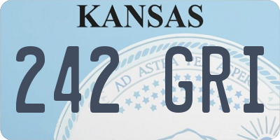 KS license plate 242GRI