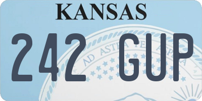 KS license plate 242GUP