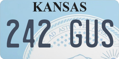 KS license plate 242GUS