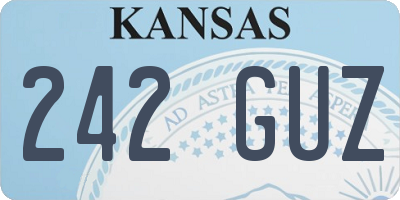 KS license plate 242GUZ