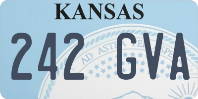 KS license plate 242GVA