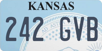 KS license plate 242GVB