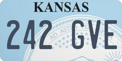 KS license plate 242GVE