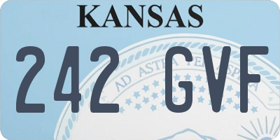 KS license plate 242GVF
