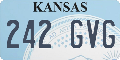 KS license plate 242GVG