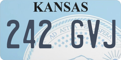 KS license plate 242GVJ