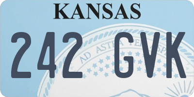 KS license plate 242GVK