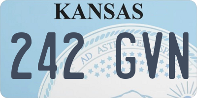 KS license plate 242GVN