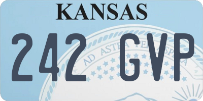 KS license plate 242GVP