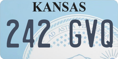 KS license plate 242GVQ