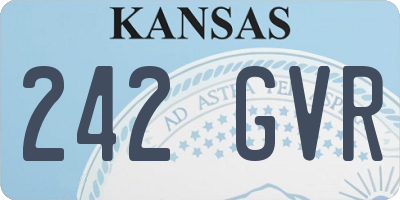 KS license plate 242GVR