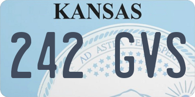 KS license plate 242GVS