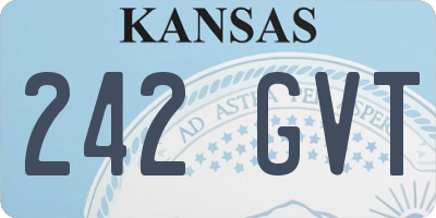KS license plate 242GVT