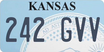 KS license plate 242GVV