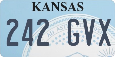 KS license plate 242GVX