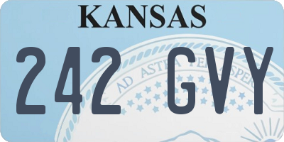KS license plate 242GVY