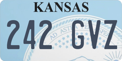 KS license plate 242GVZ