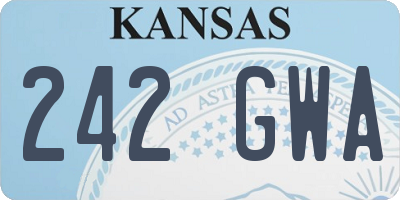 KS license plate 242GWA