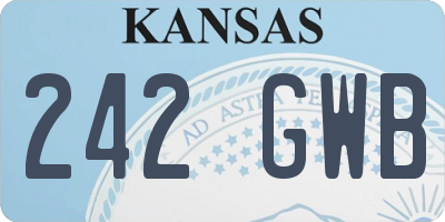 KS license plate 242GWB