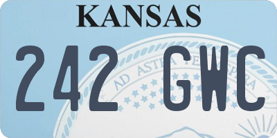 KS license plate 242GWC
