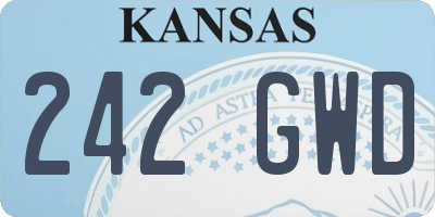 KS license plate 242GWD