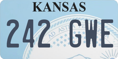 KS license plate 242GWE