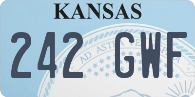 KS license plate 242GWF