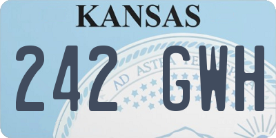KS license plate 242GWH