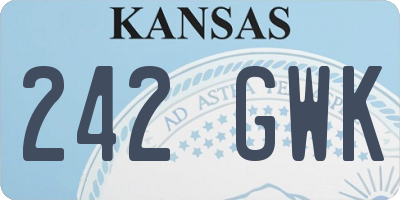 KS license plate 242GWK