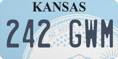 KS license plate 242GWM