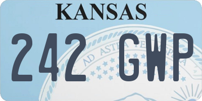 KS license plate 242GWP