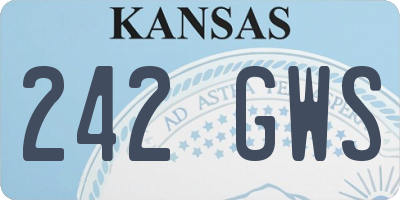 KS license plate 242GWS
