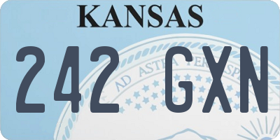 KS license plate 242GXN