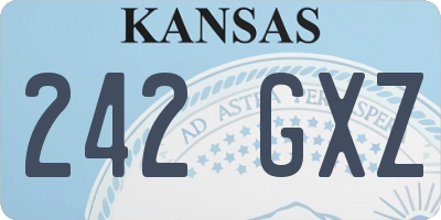 KS license plate 242GXZ