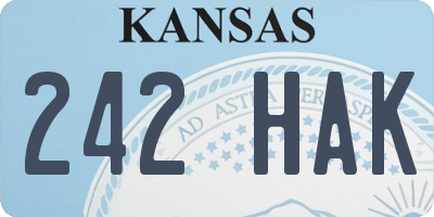 KS license plate 242HAK