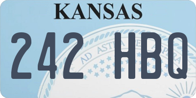 KS license plate 242HBQ