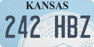 KS license plate 242HBZ