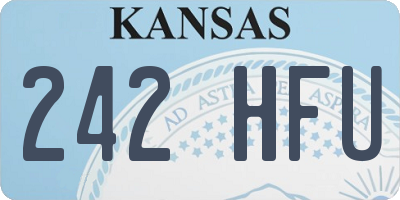 KS license plate 242HFU