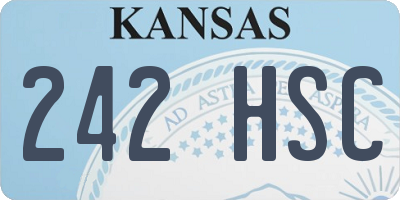 KS license plate 242HSC
