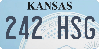 KS license plate 242HSG