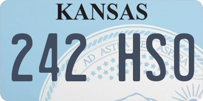 KS license plate 242HSO