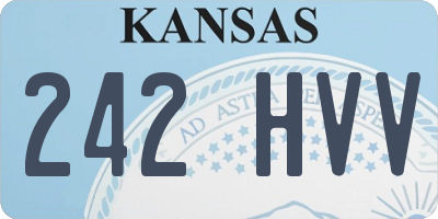 KS license plate 242HVV
